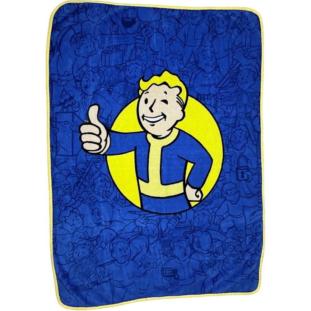 Vault Boy Fleece Blanket Throw Video Game Gaming Funky Decoration‎ 40x60 Blue
